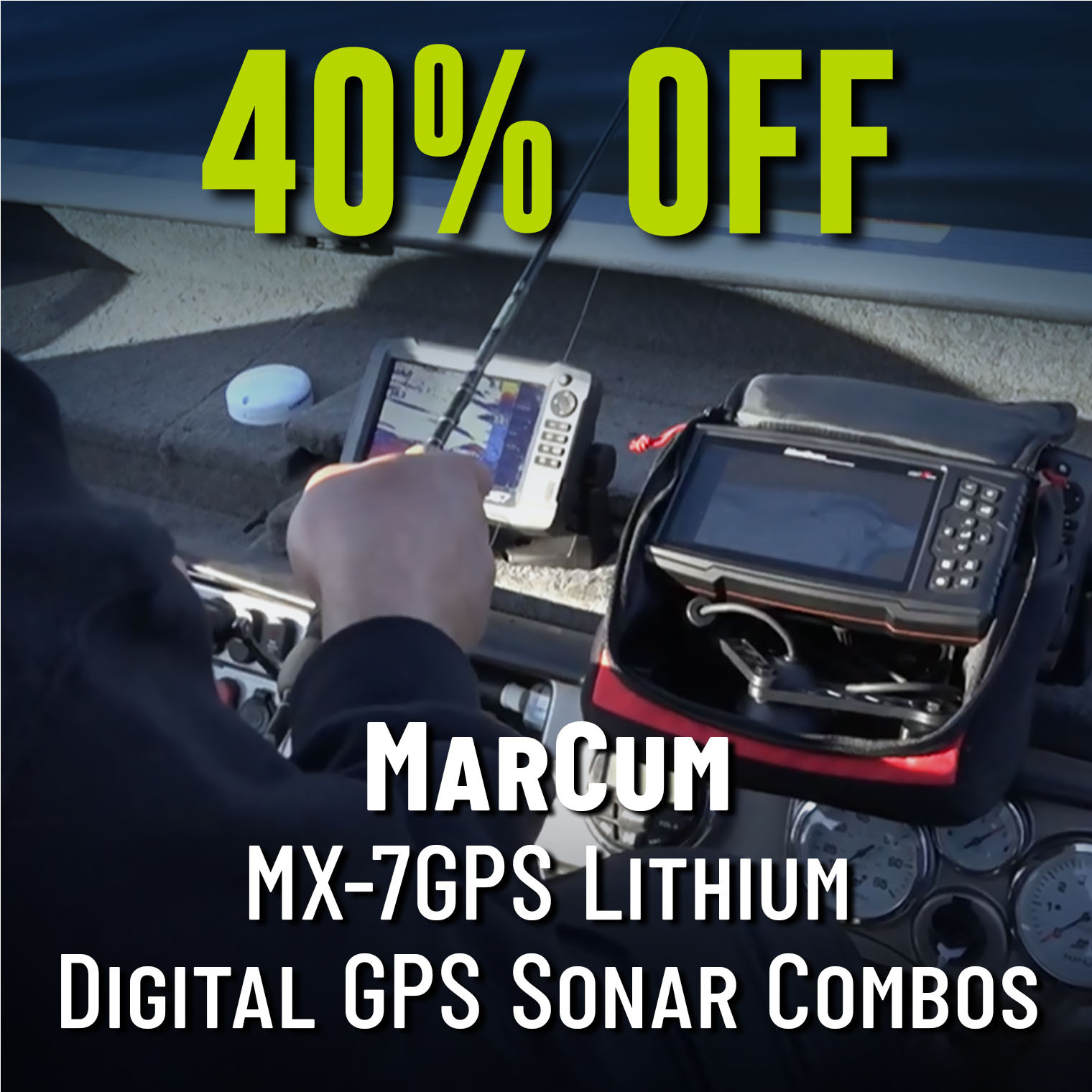 40% Off MarCum MX-7GPS Lithium Digital GPS Sonar Combos