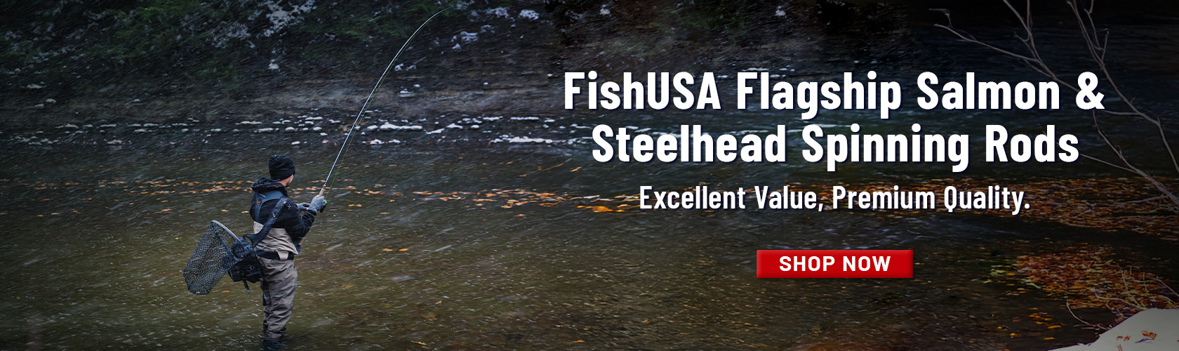 FishUSA Flagship Salmon & Steelhead Spinning Rods Excellent Value, Premium Quality.