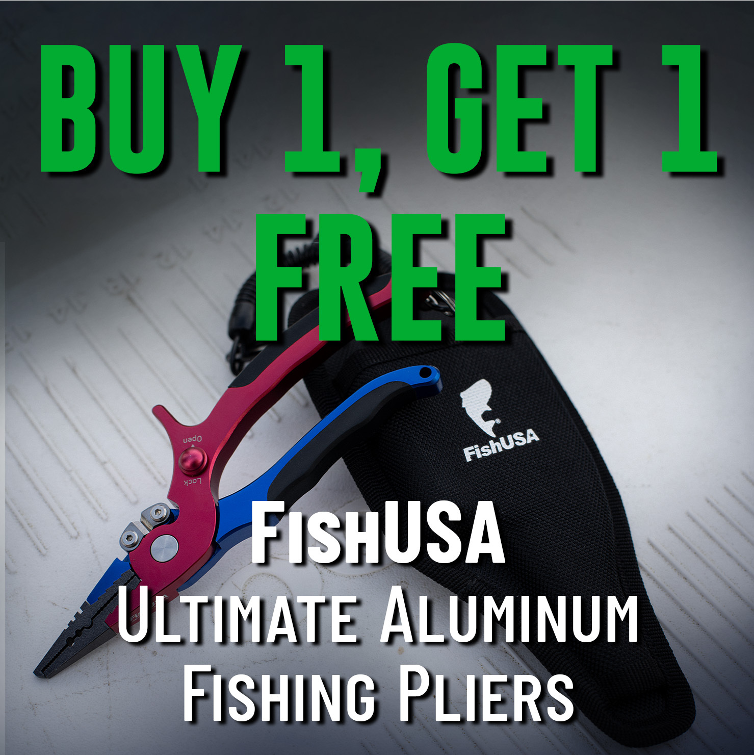 Buy 1 Get 1  FishUSA Ultimate Aluminum Fishing Pliers