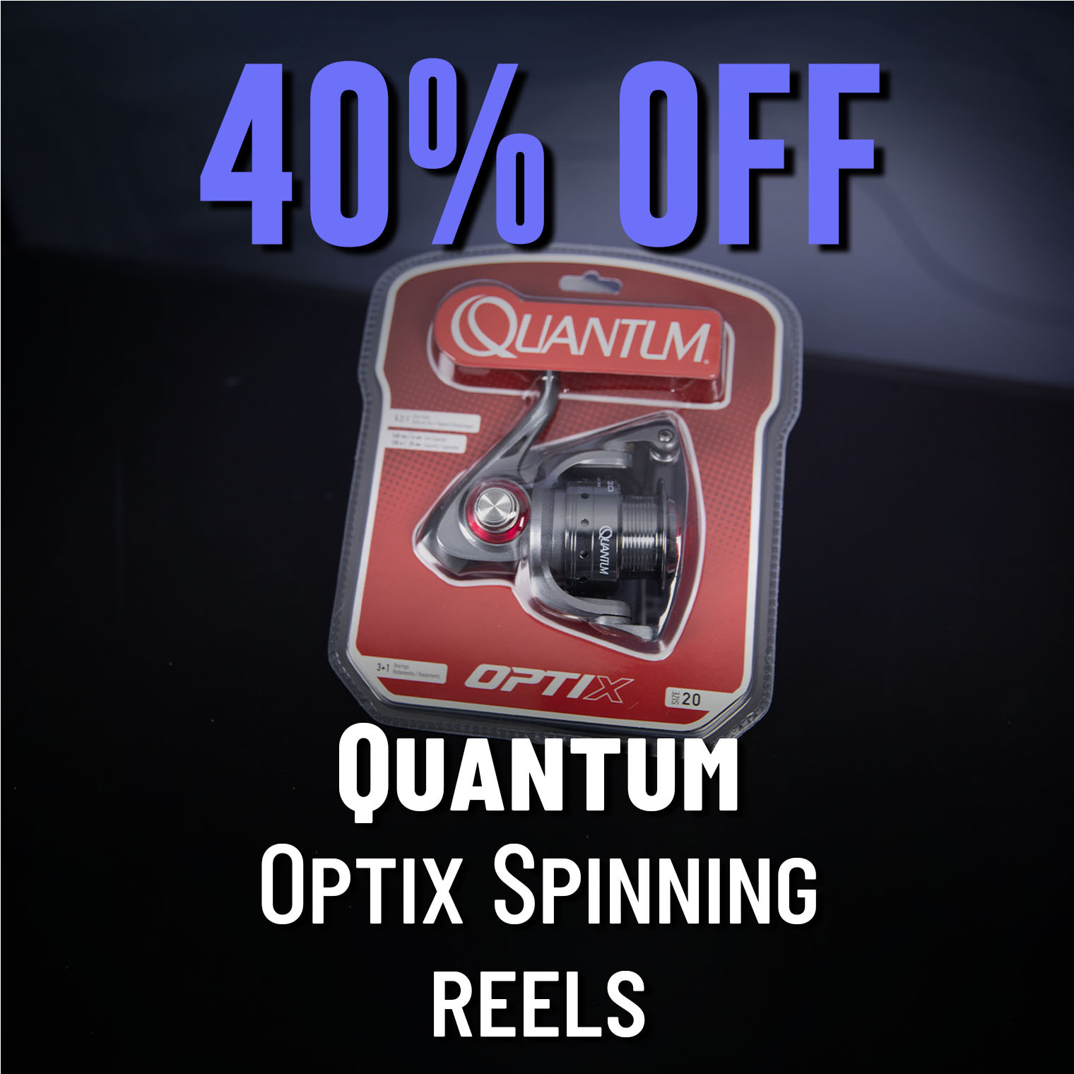 40% Off  Quantum Optix Spinning Reels