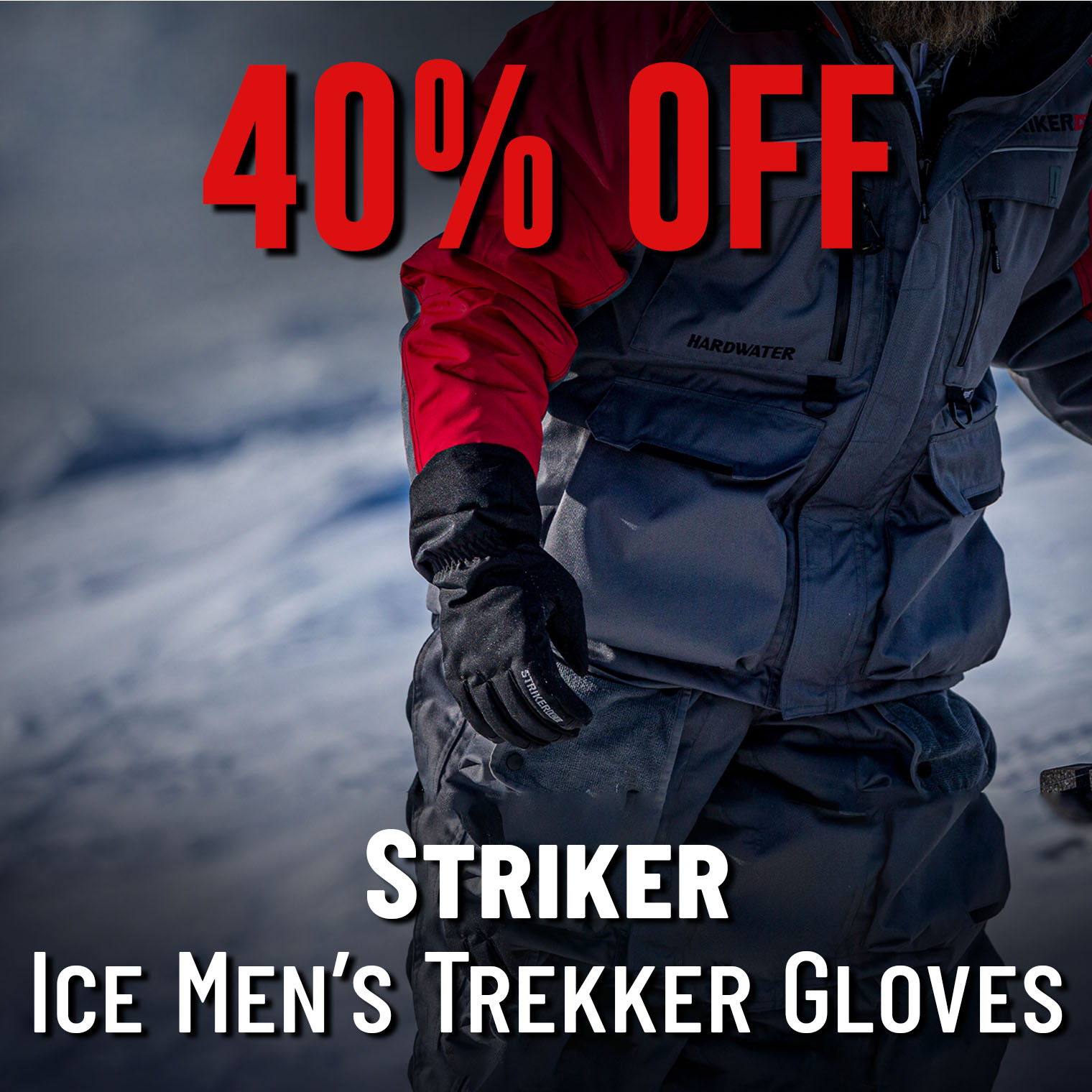 40% Off  Striker Ice Men's Trekker Gloves