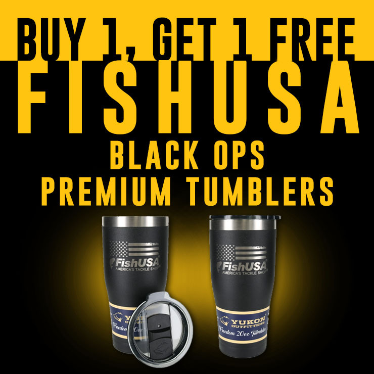 Buy 1, Get 1 Free FishUSA Black Ops Premium Tumblers