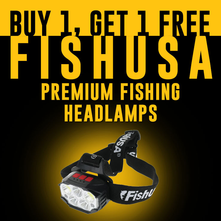 Buy 1, Get 1 Free FishUSA Premium Fishing Headlamps