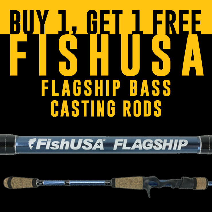 Buy 1, Get 1 Free FishUSA Flagship Bass Casting Rods