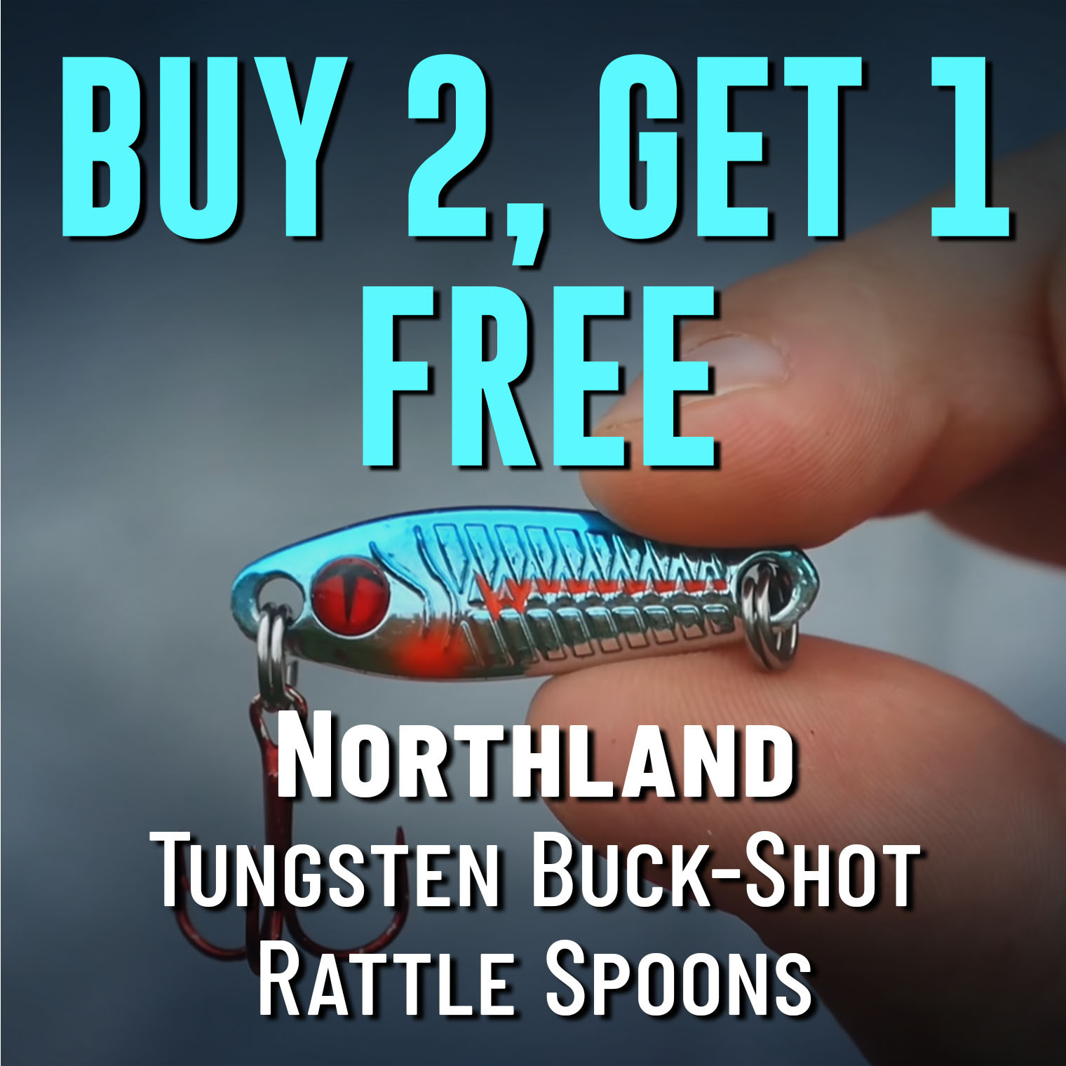 Buy 2, Get 1 Free Northland Tungsten Buck-Shot Rattle Spoons