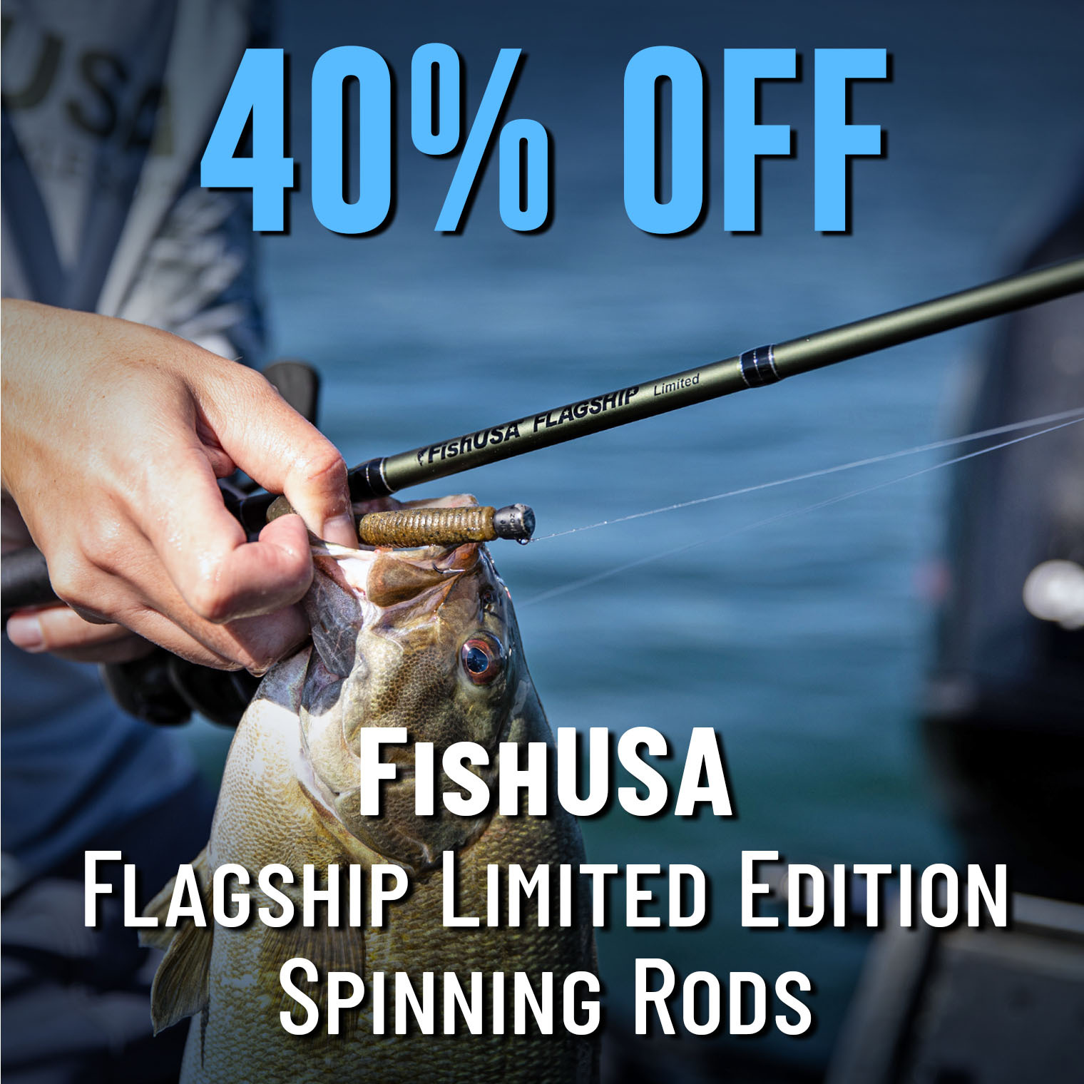 40% Off FishUSA Flagship Limited Edition Spinning Rods