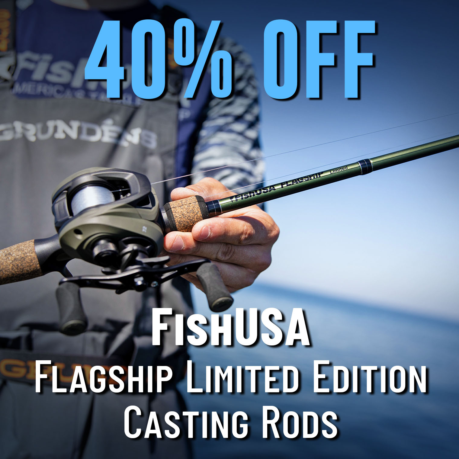40% Off FishUSA Flagship Limited Edition Casting Rods