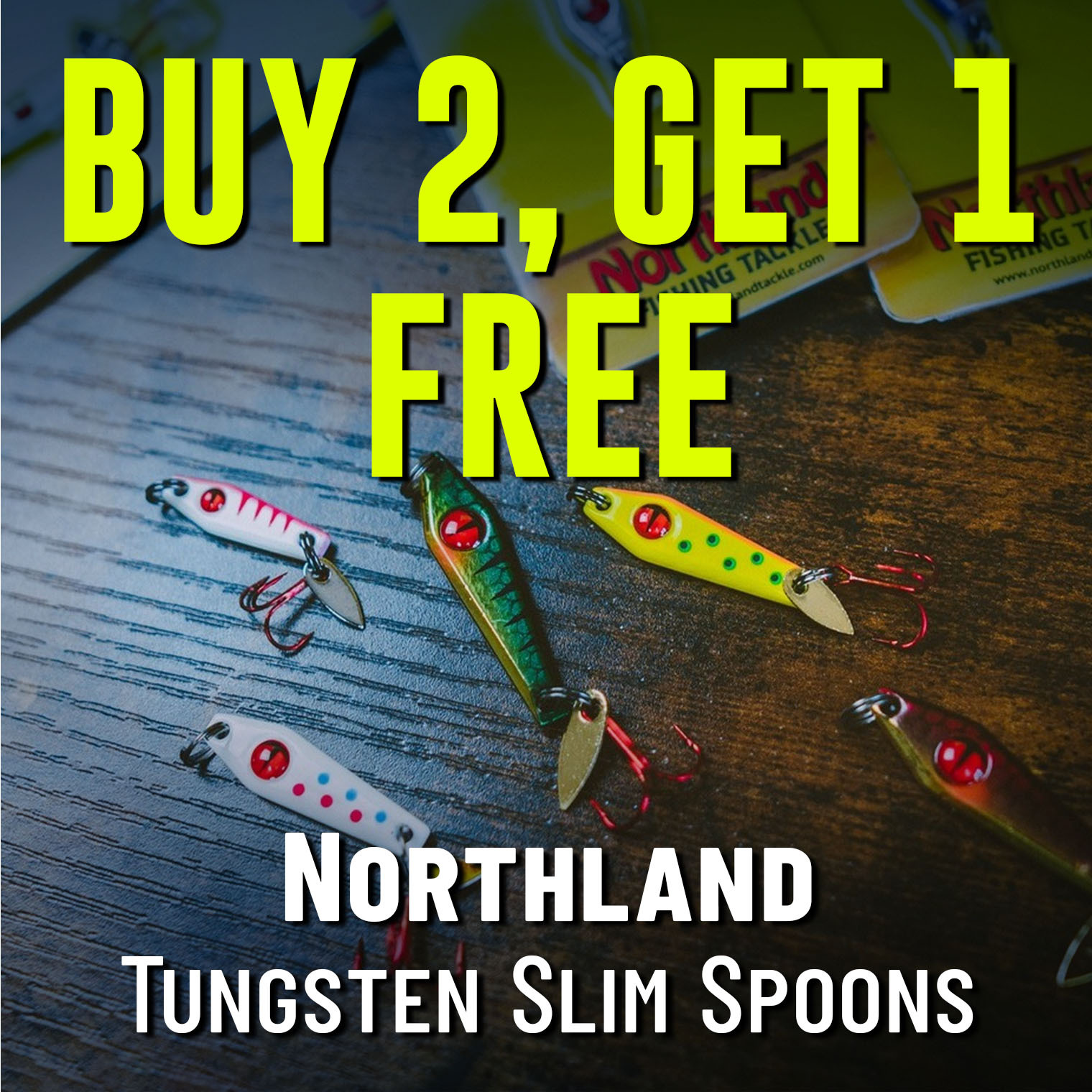 Buy 2, Get 1 Free Northland Tungsten Slim Spoons