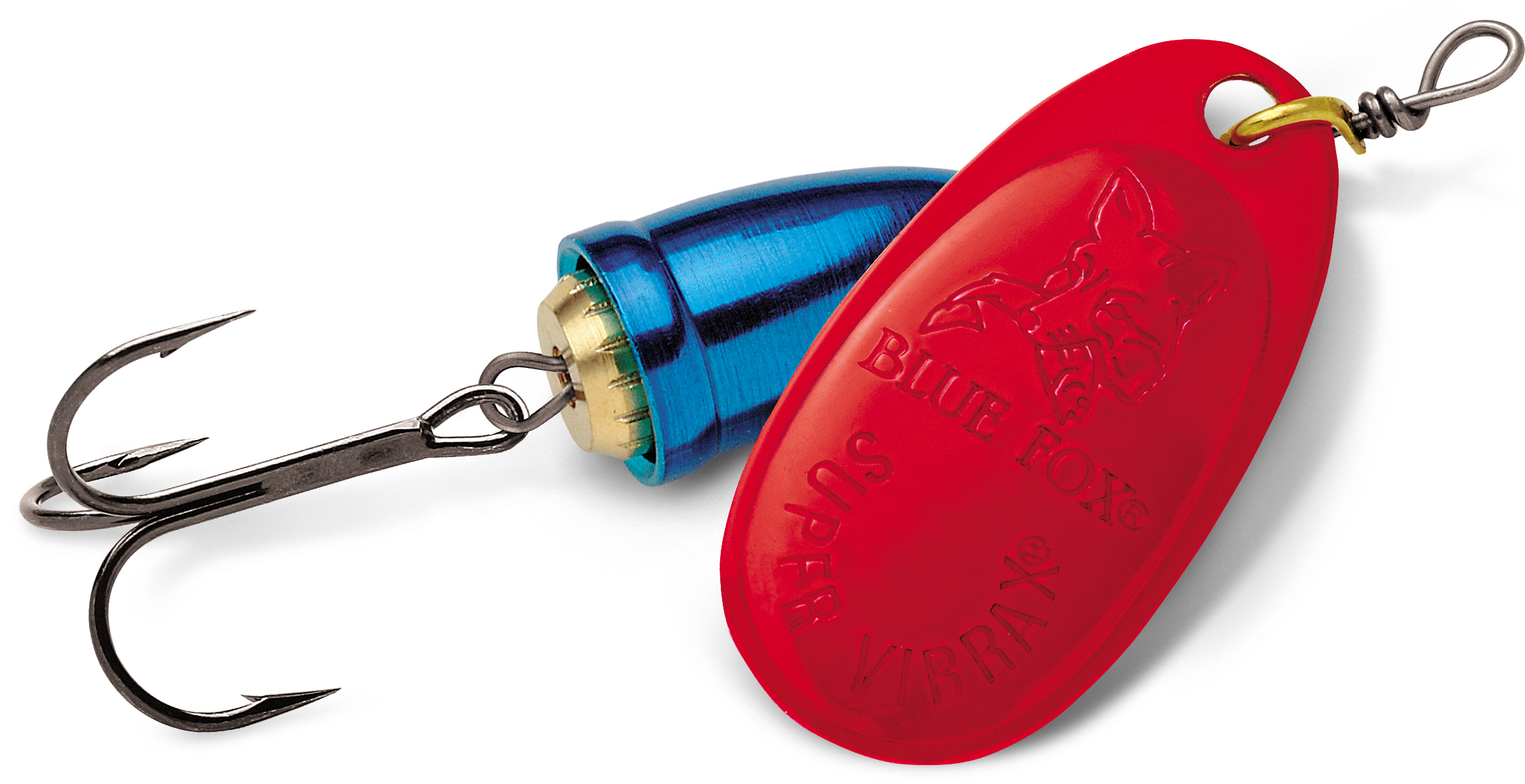Blue Fox Classic Vibrax Size 5 Inline Spinner 7/16oz Silver/Flo Red 