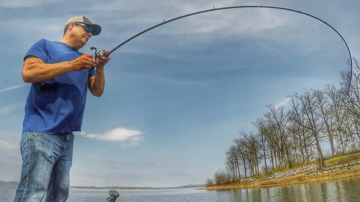 Bass fishing rod taper comparison &mdash; fast taper vs. slow parabolic taper