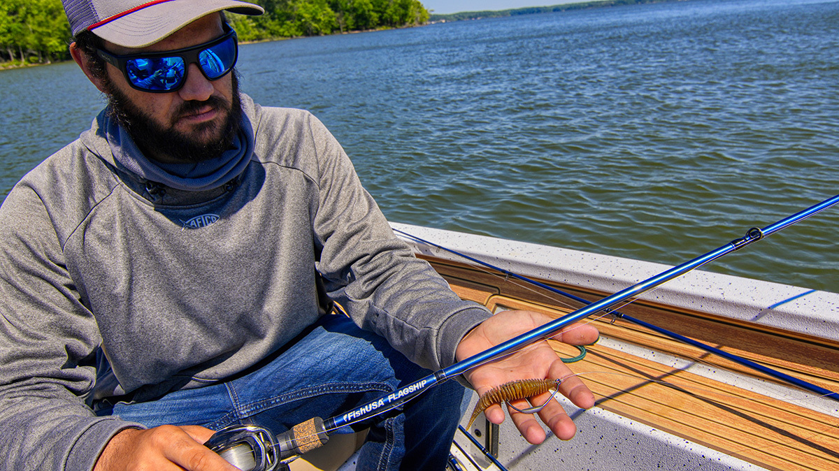 Geecrack Bellows Gill rigged on a Weighted Owner Beast Hook &mdash; a bulky pitching bait that produces reaction bites from big bass
