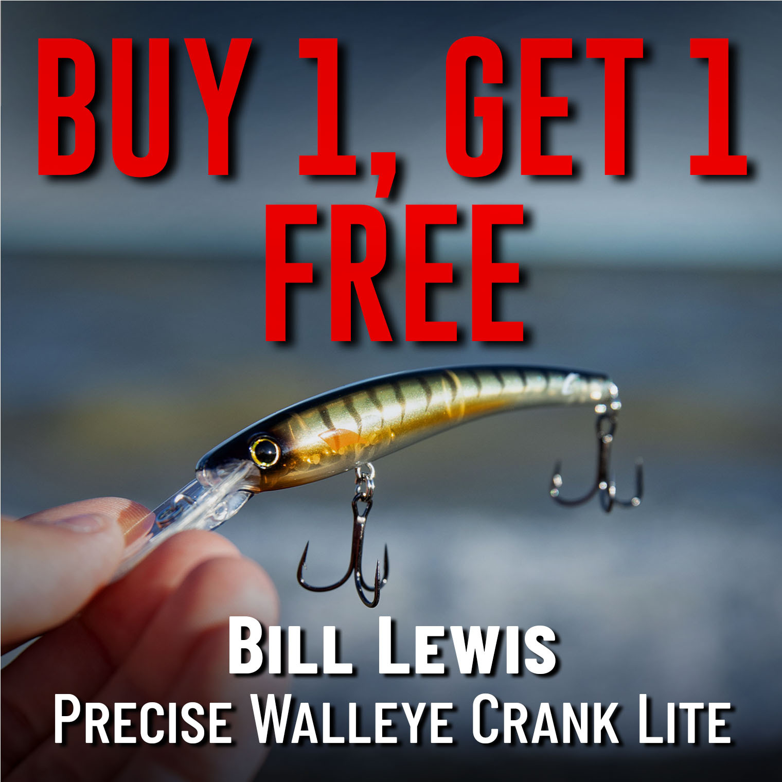 Buy 1, Get 1 Free  Bill Lewis Precise Walleye Crank Lite