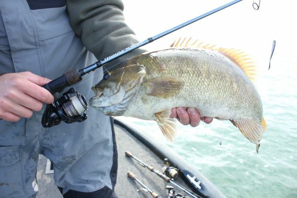 Okuma StornRunner Spinning Reel on a Flagship Bass Spinning Rod