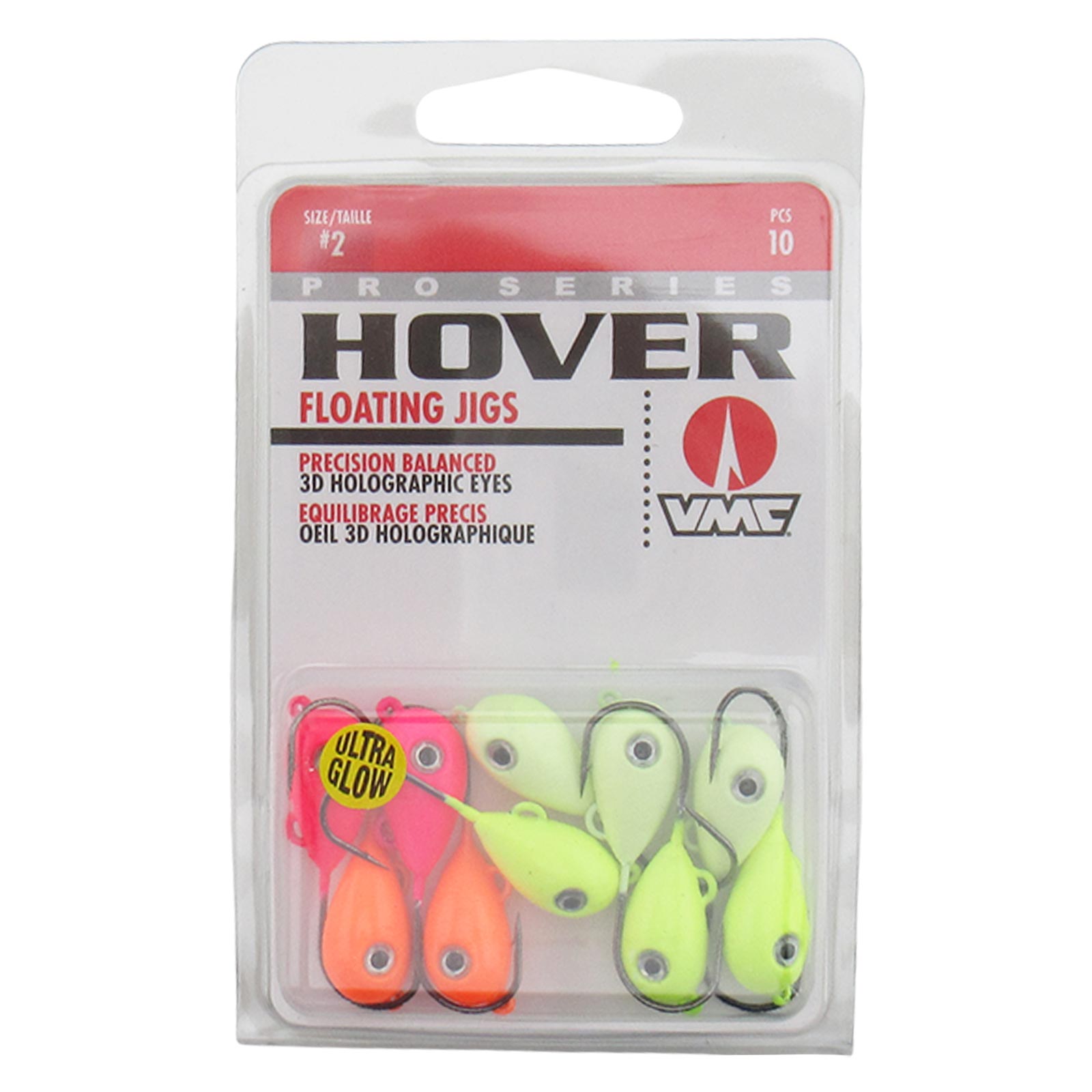 VMC Hover #4 Jig Head - Chartreuse, Size 2, 4pk