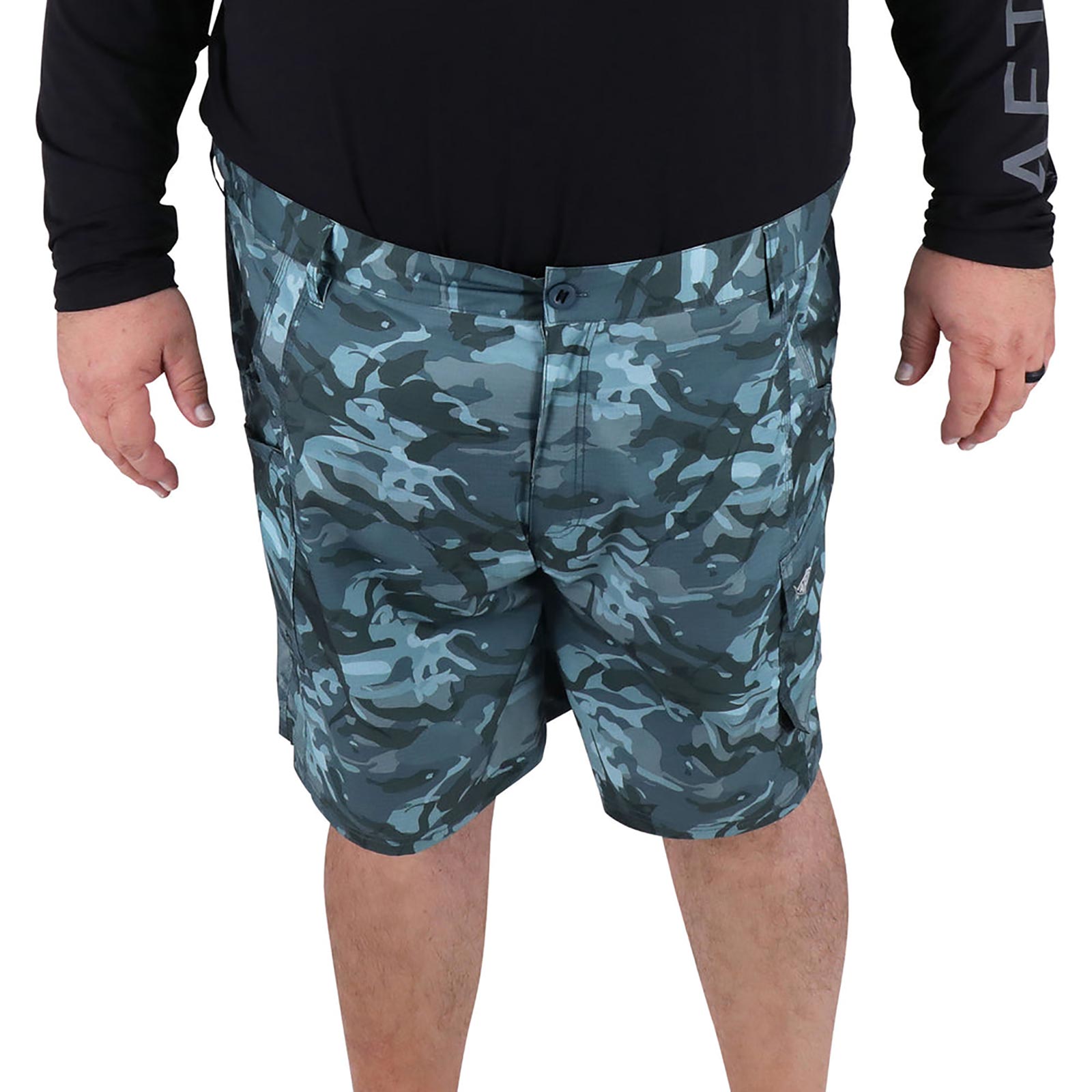 Tactical Fishing Shorts in Green Camo by AFTCO