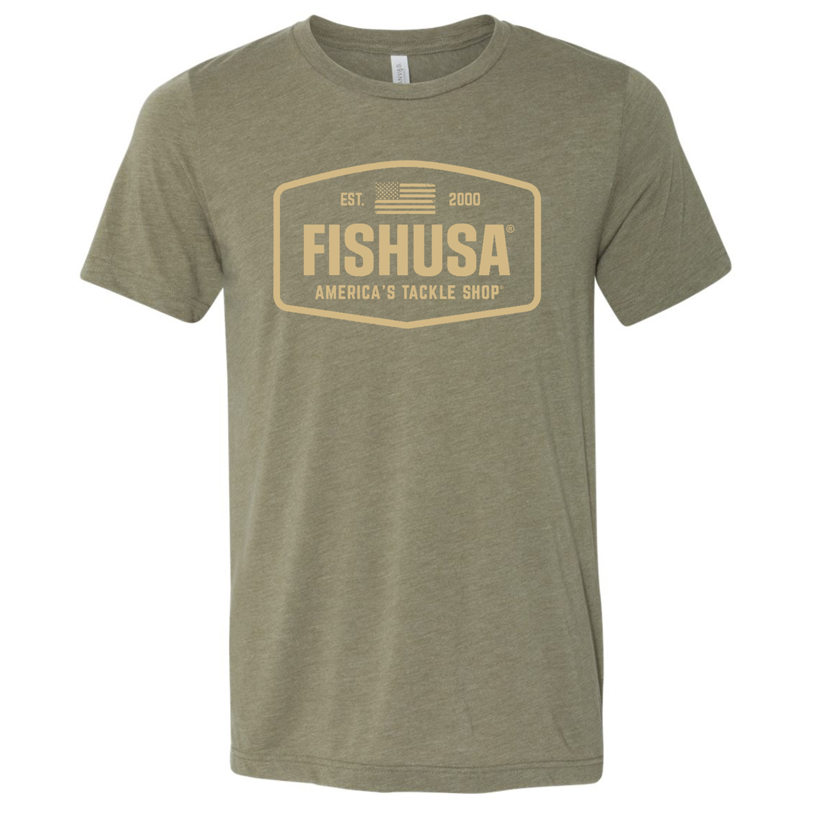 FishUSA Men's Enlisted Short Sleeve T-Shirt | Olive; 2XL | FishUSA