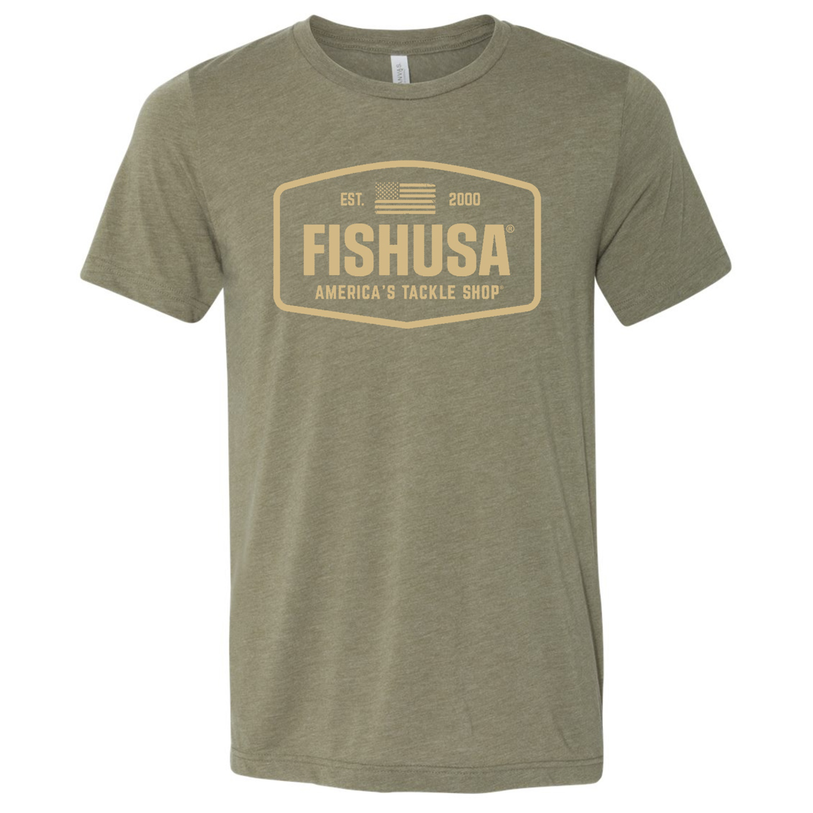 FishUSA Men's Salmon Tactics T-Shirt | Heather Navy; S | FishUSA