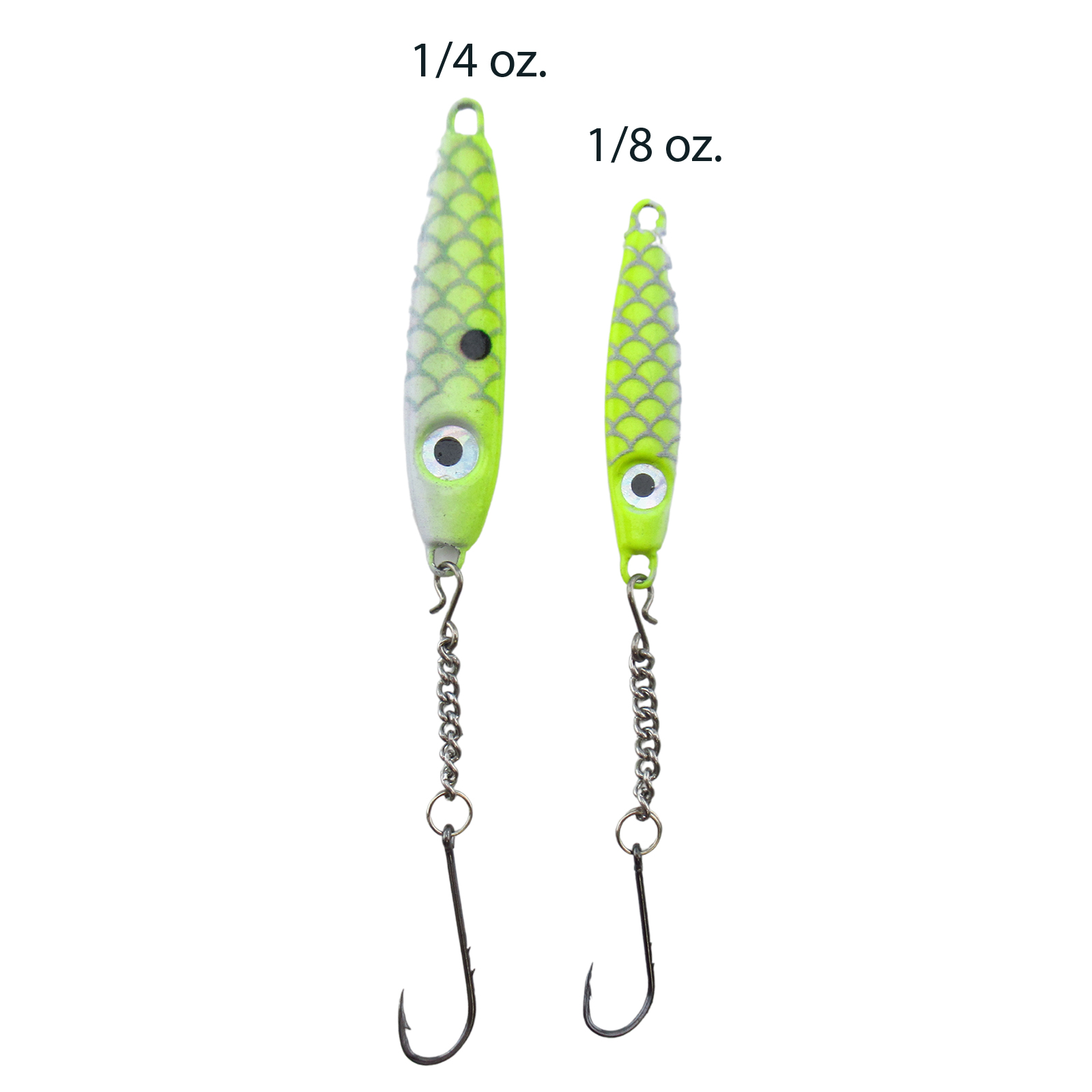 Bink's Ice Spoon with Chain Dropper Hooks