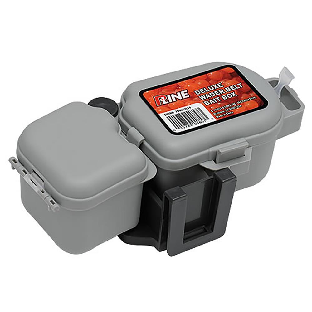 P-Line Dual Compartment Wader Belt Bait Box | FishUSA P-Line Dual Compartment Wader Belt Bait Box | FishUSA