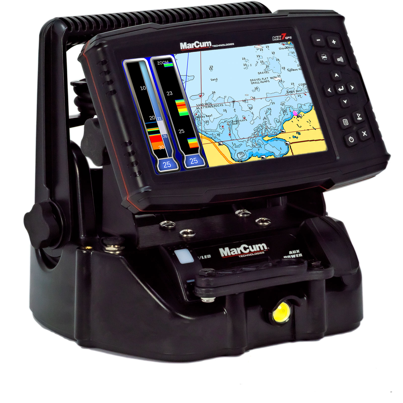 MarCum MX-7 Digital Sonar System with GPS and LiFePO4 12V10ah Battery