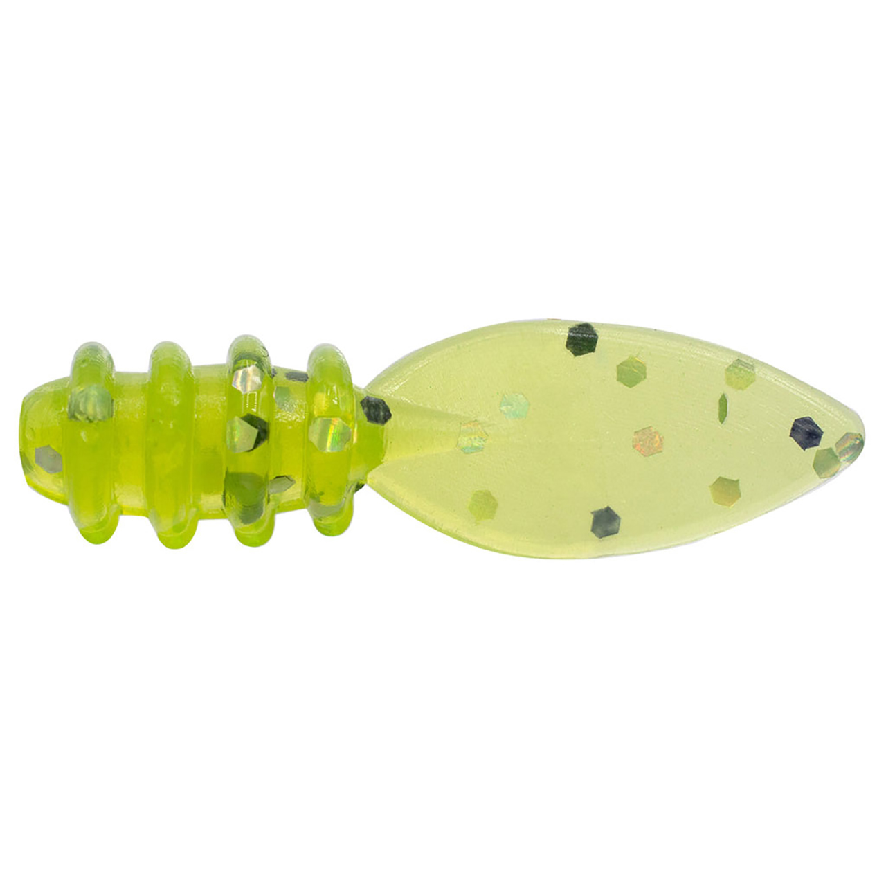 1 Wiggler GLOW Micro Plastic Ice Fishing Jigs Creature Crappie Trout Perch  Bluegill Paddle Tail Bug 