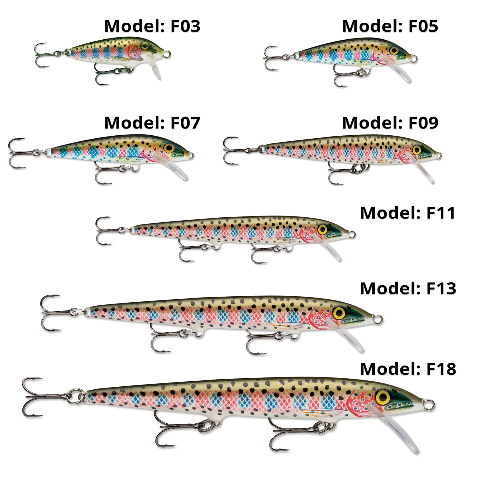 Rapala F07YP Original Floating Size 07 Yellow Perch Fishing Hard