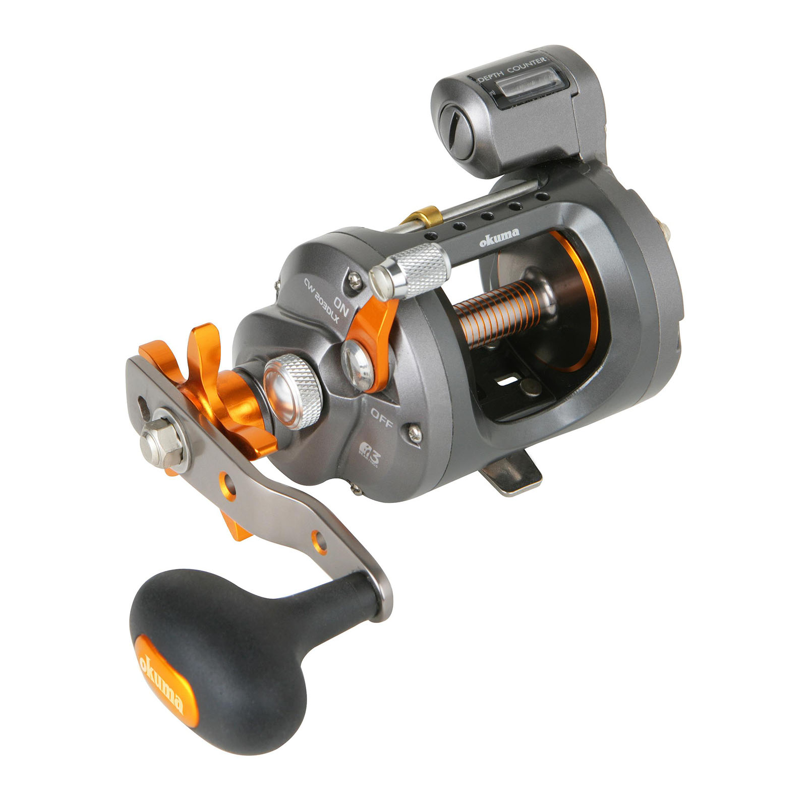 Okuma Cold Water Linecounter Trolling Reel (Cw-203d (Right Hand)， 210 Yds-2