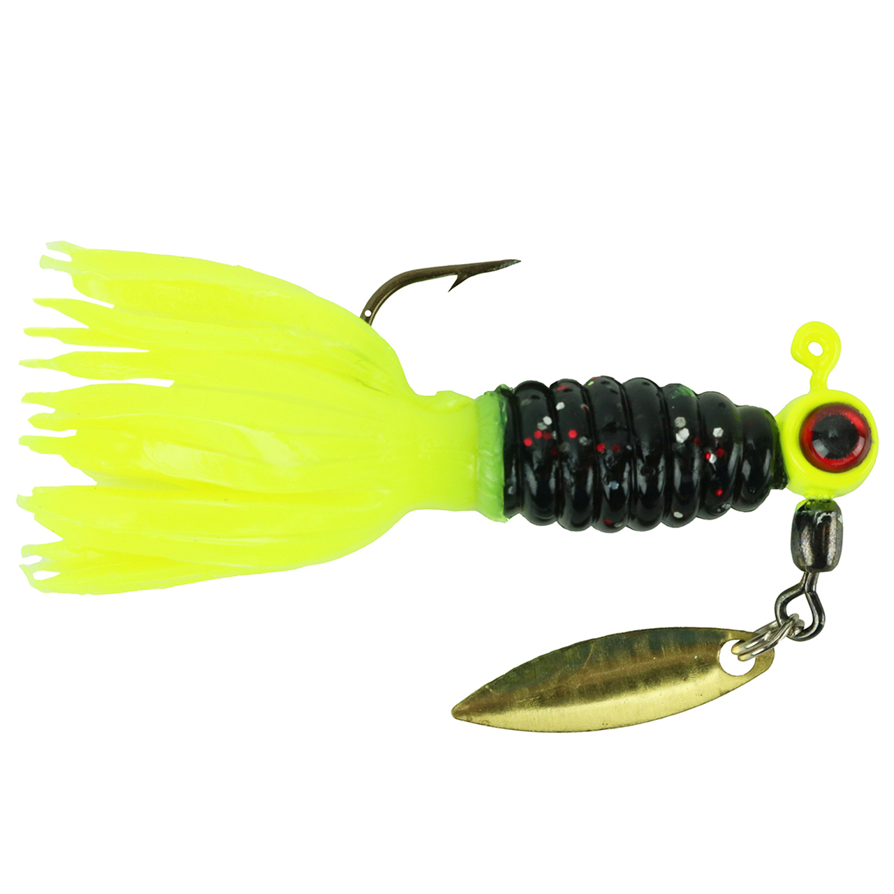 Mr. Crappie Maribou Sausage Spin -Gray Squirrel - 1/8oz