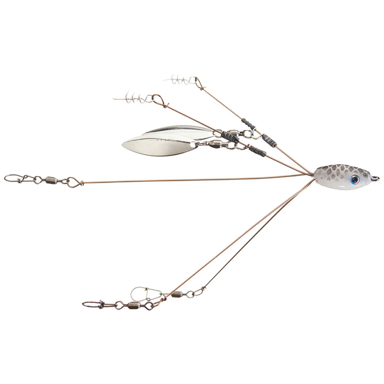 Gierzijia 5 Arms Umbrella Head Fishing Hook, Alabama Rig Multi-Fish Hook  Castable Umbrella Rig Fishing Artifact, Bait Fishing Lures with Snap  Swivels