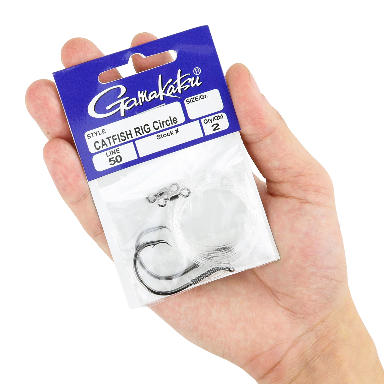 Gamakatsu Round Seigo Fishing Hooks With Thread – White, 60cm, 5-Pack