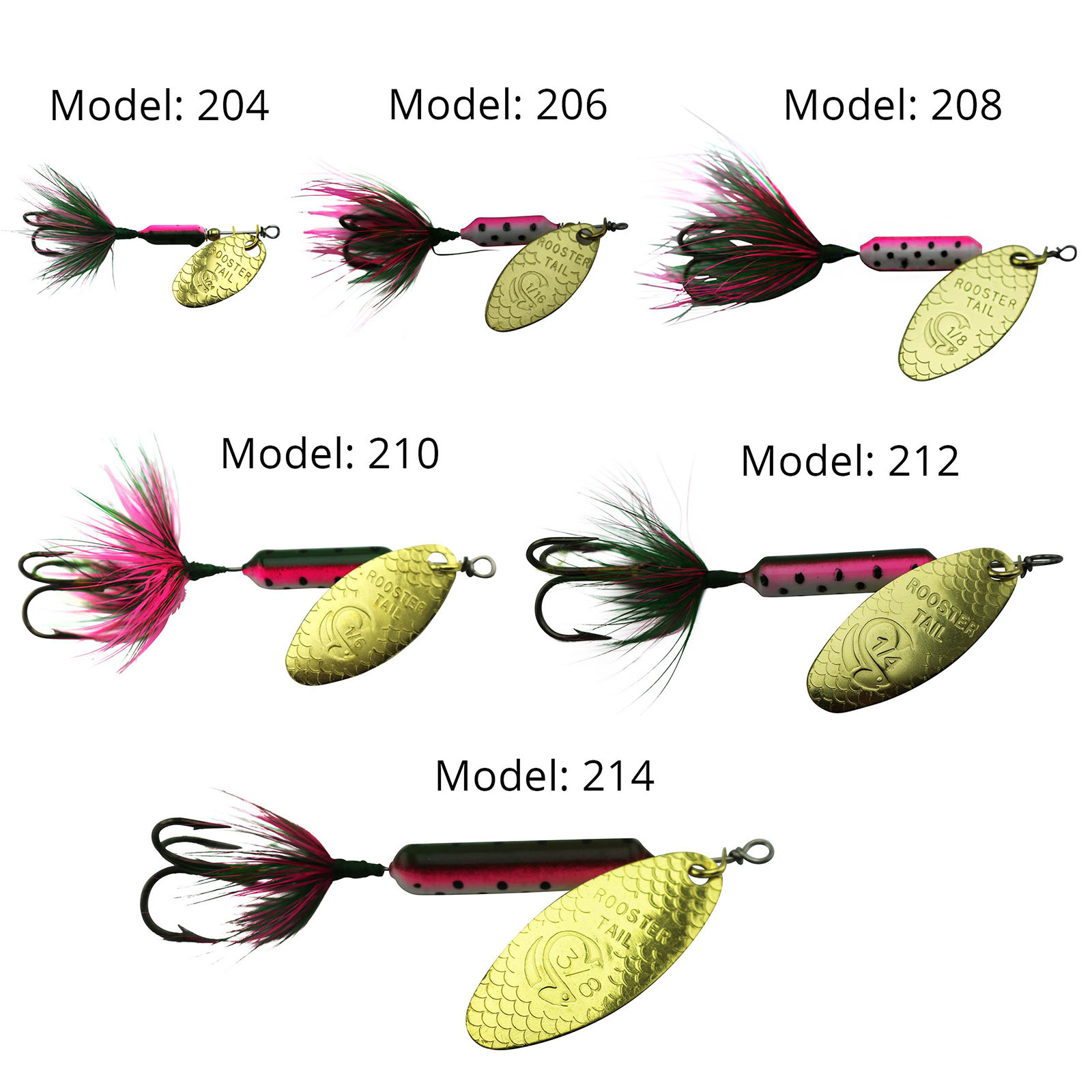 worden rooster tail lure new 1/4oz 212 lich green yellow lime chartreuse