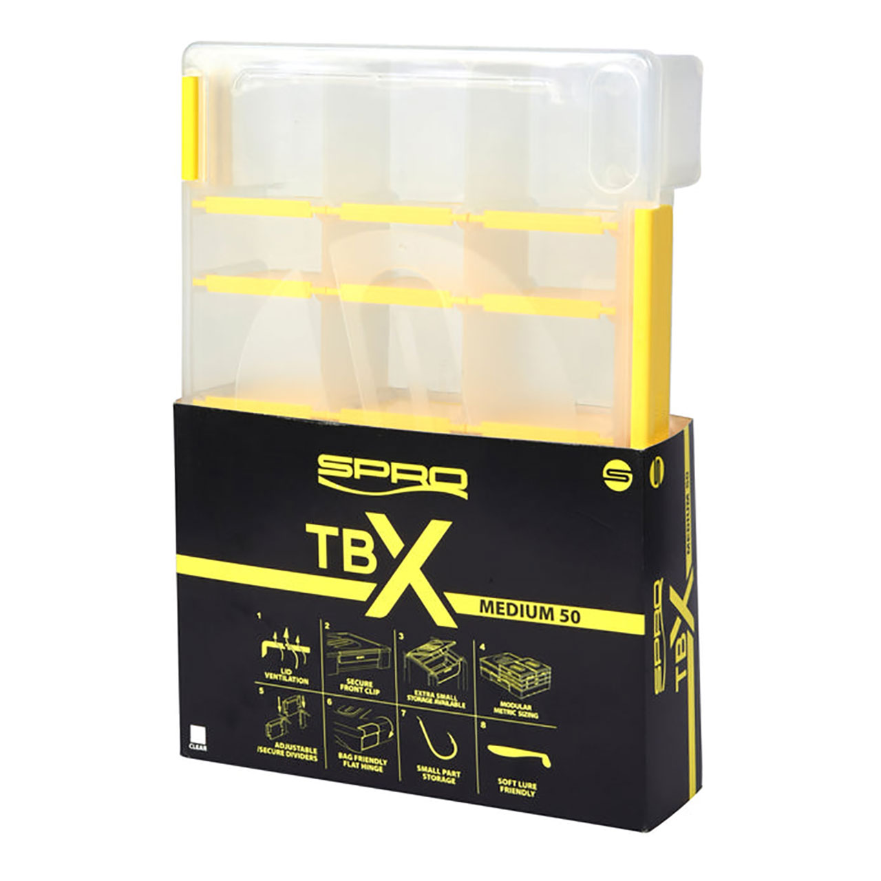 clear flat tackle box SPRO TBX 80L 3700D Clear