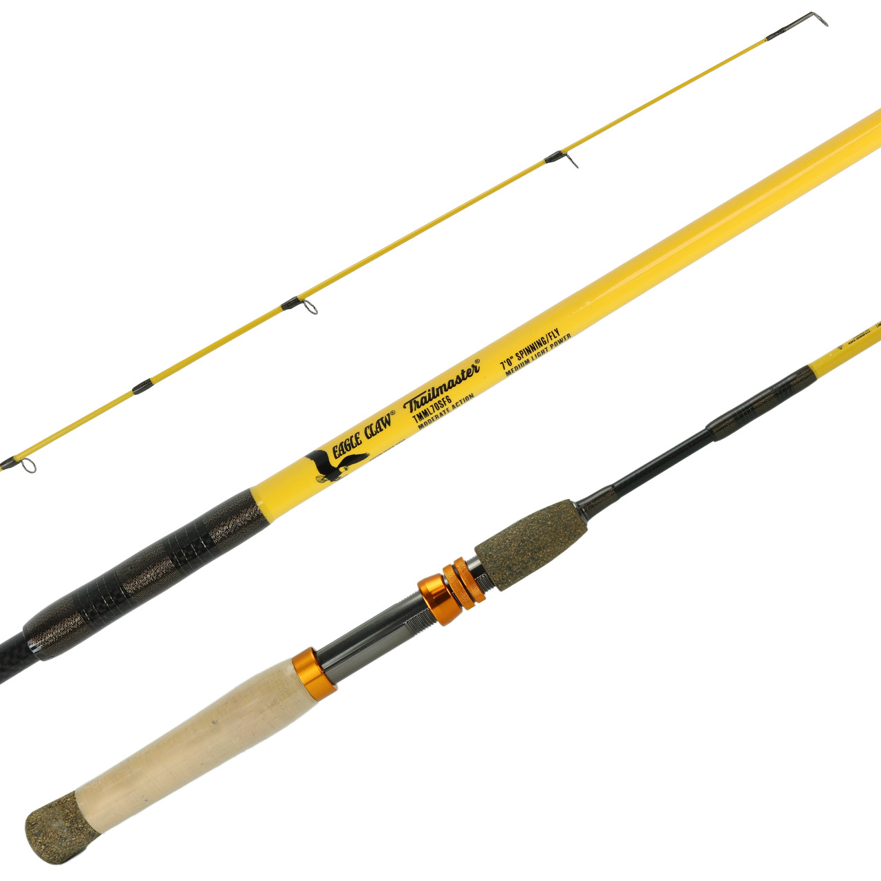 eagle claw fishing pole warranty 5'6" 1-Piece Pack-It Telescopic Spincast Rod in hardware that provides for a secure connection when transforming from spinning to its fly configuration Eagle Claw Trailmaster Spinning Rods