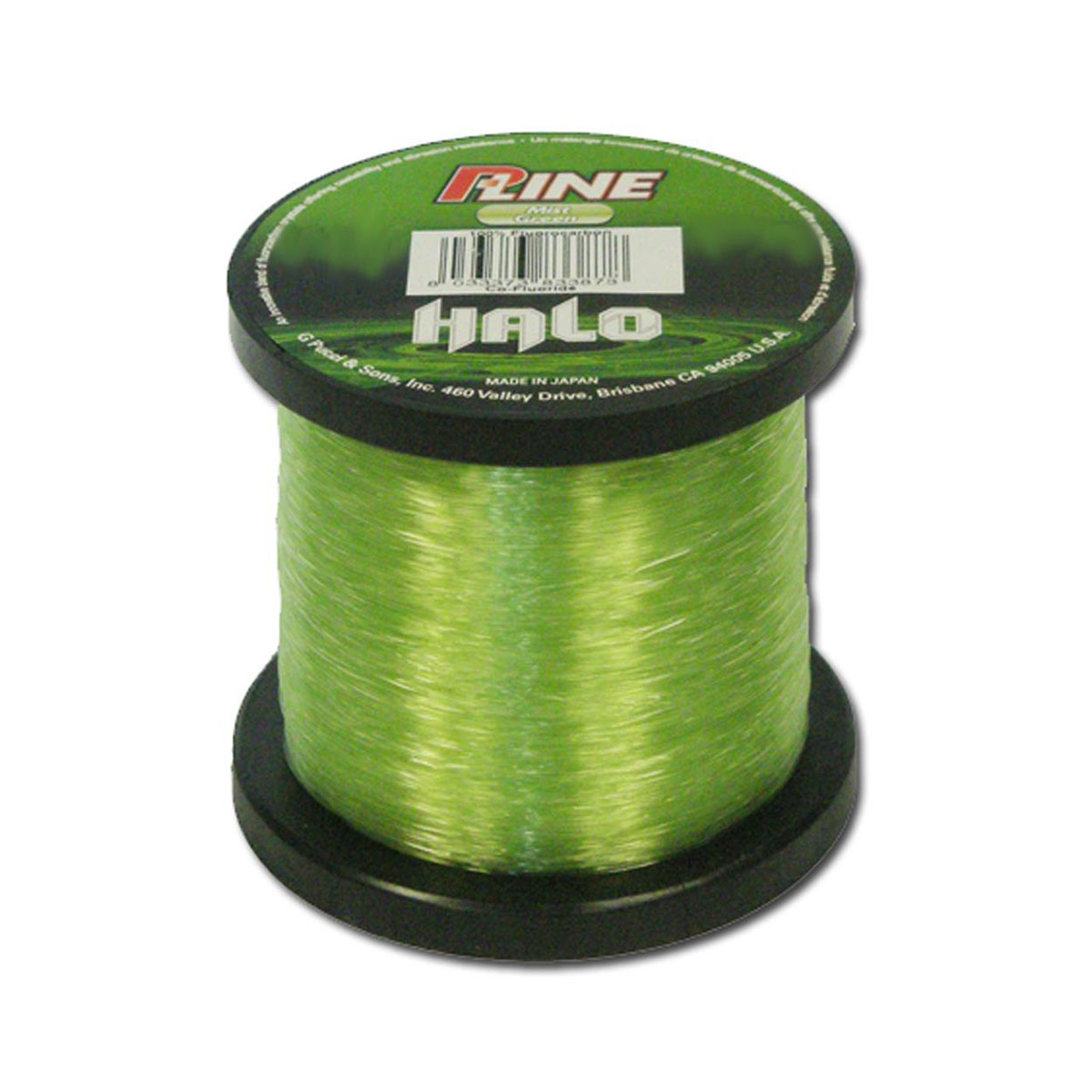 bulk spools of fluorocarbon fishing line P-Line Halo Fluorocarbon Mist Green Fishing Line 2000 yd Bulk Spool