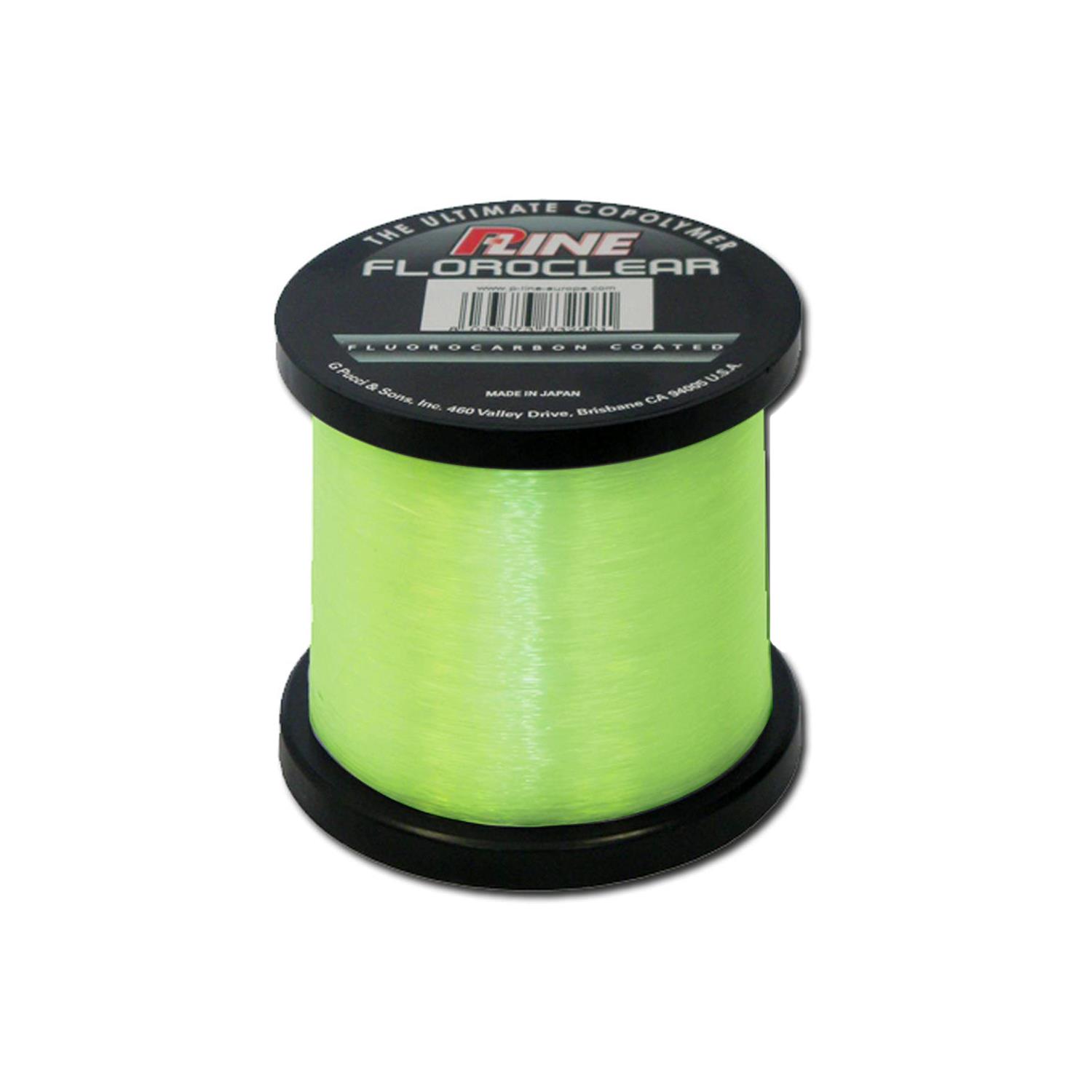 p-line FloroclearバルクMistグリーン釣りライン P-Line Floroclear Fluorocarbon Coated Low Memory Copolymer