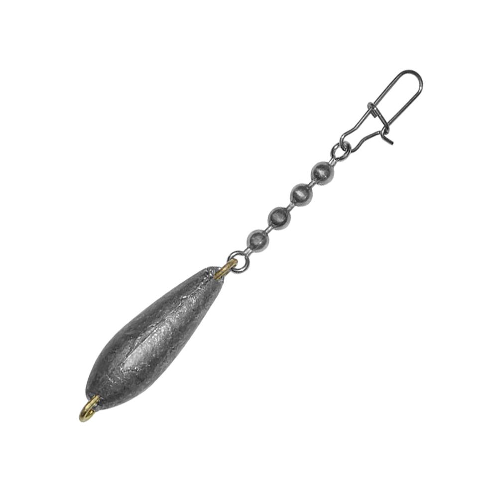 Bullet Weights Trolling Sinkers with Chain and Snap - FishUSA