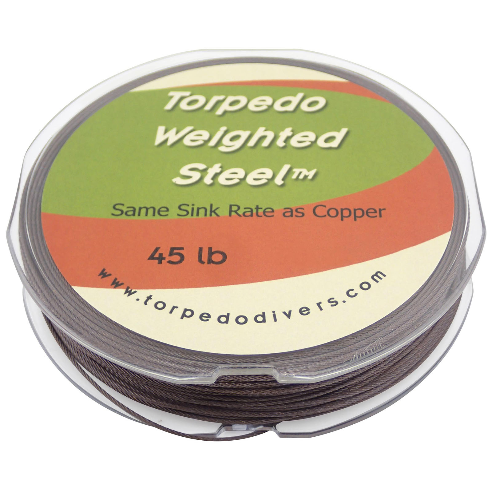 Torpedo Weighted Steel Trolling Wire Line 300 ft.