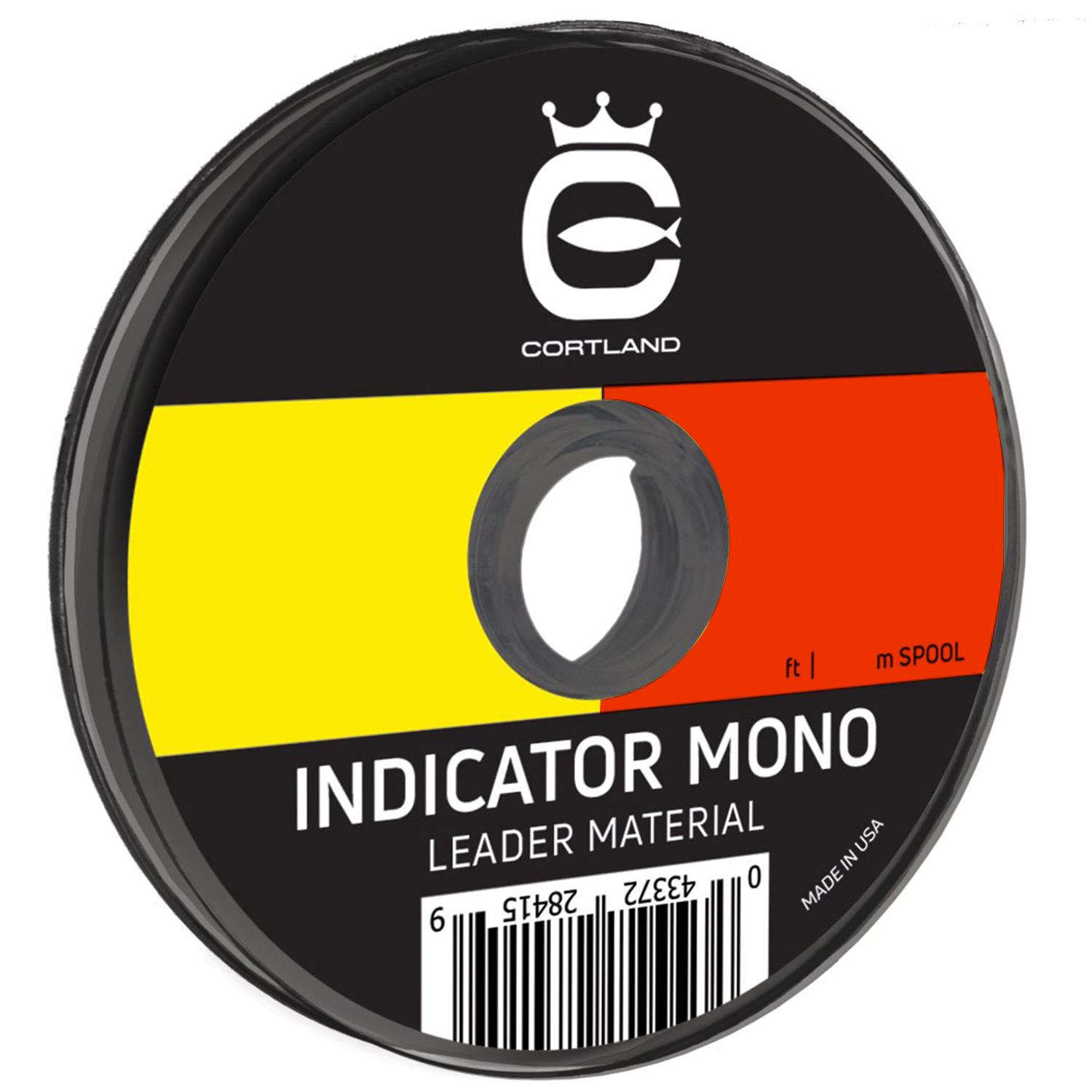 Cortland Indicator Mono Leader Material Bi-Color Red and Yellow