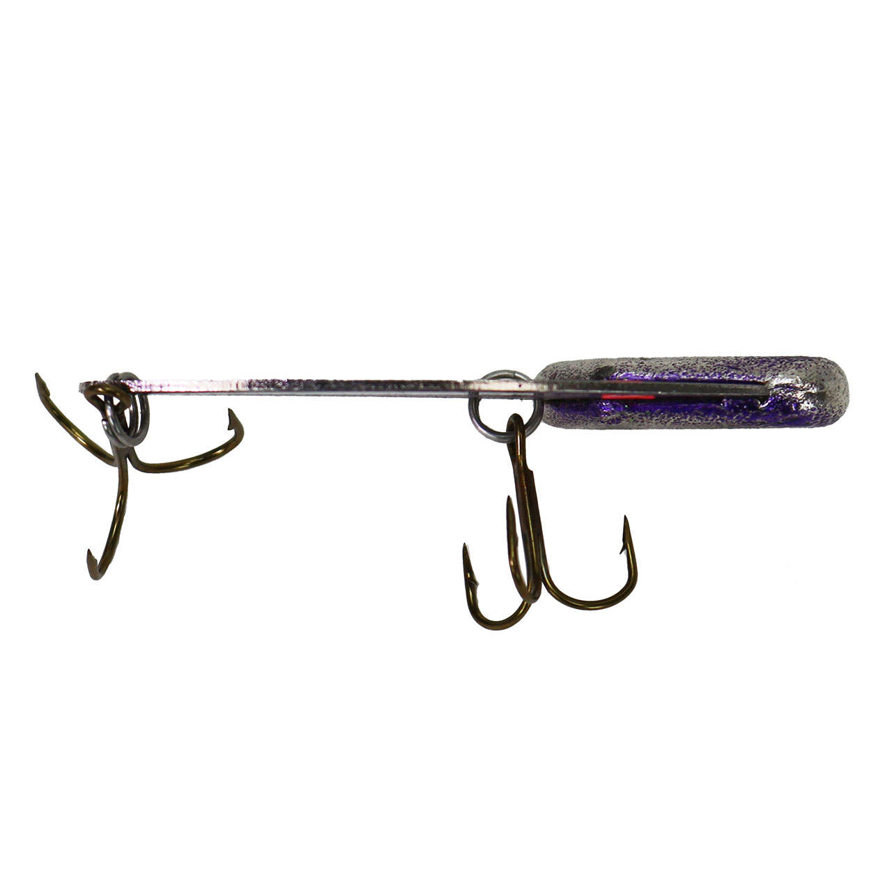 Purple & Chartreuse Lake Erie 3/4 oz Walleye Jigs w/stinger Hooks 4 Pack