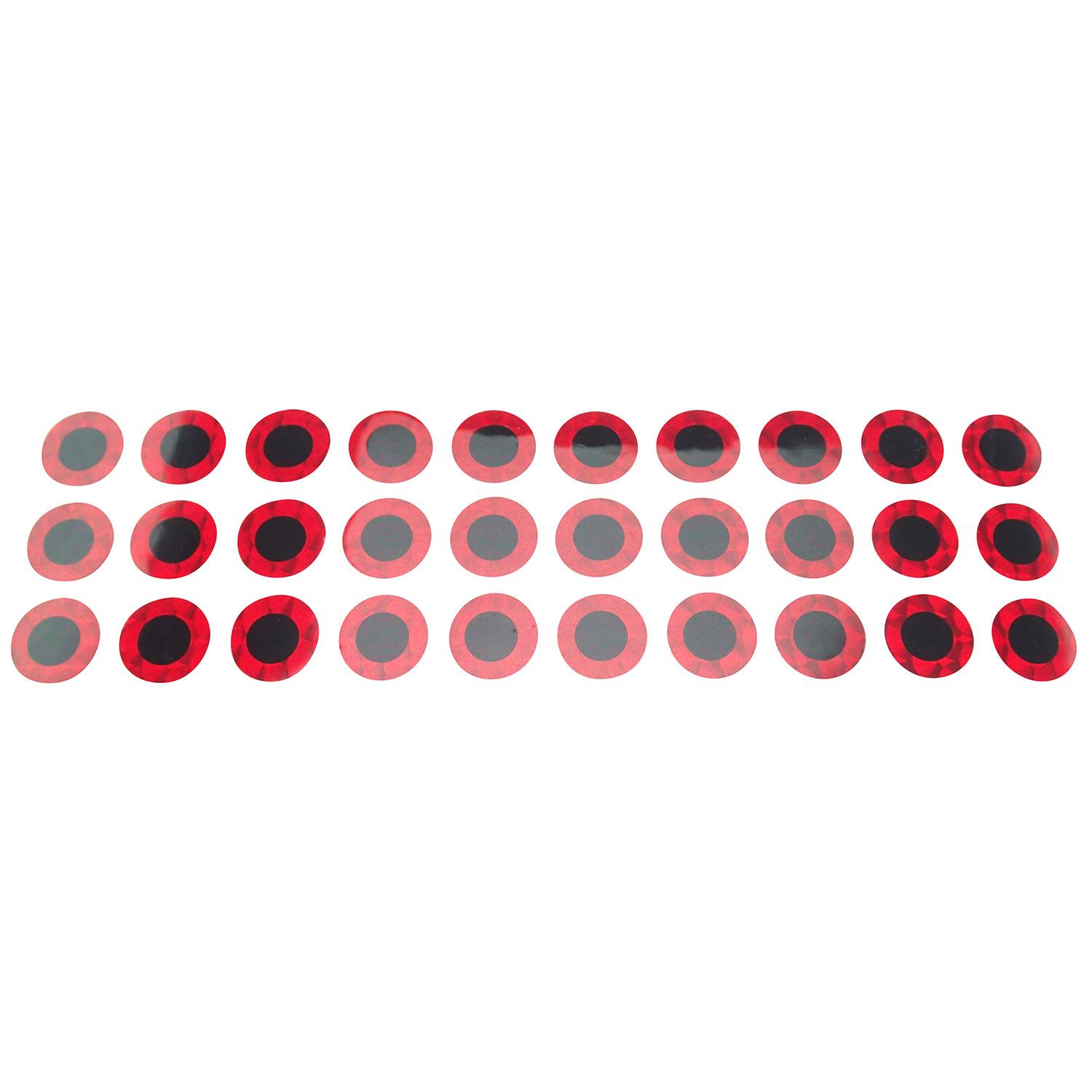 WTP Replacement Lure Eyes Red Prism; 1/2 in.