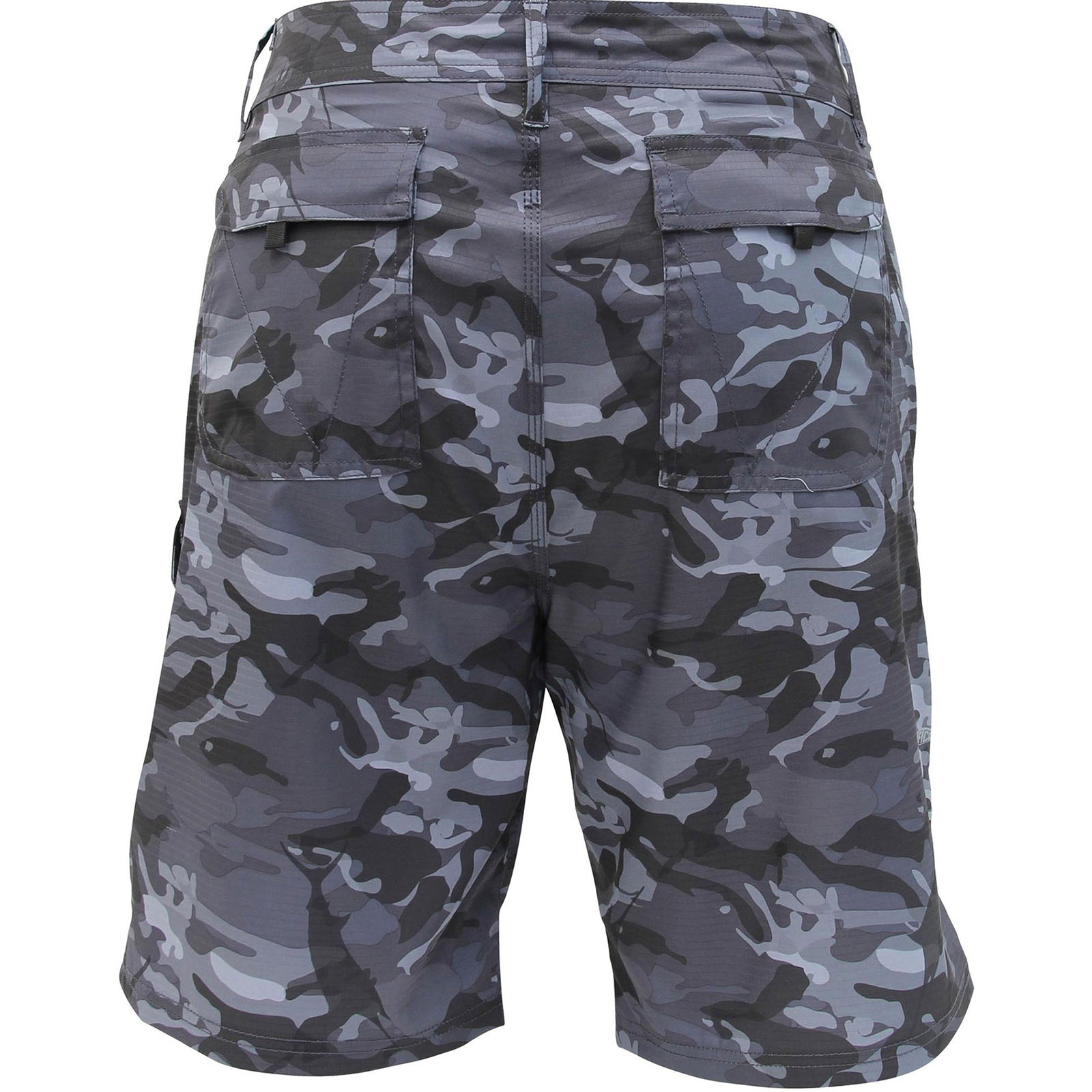 AFTCO Tactical Black Camo Fishing Shorts 36