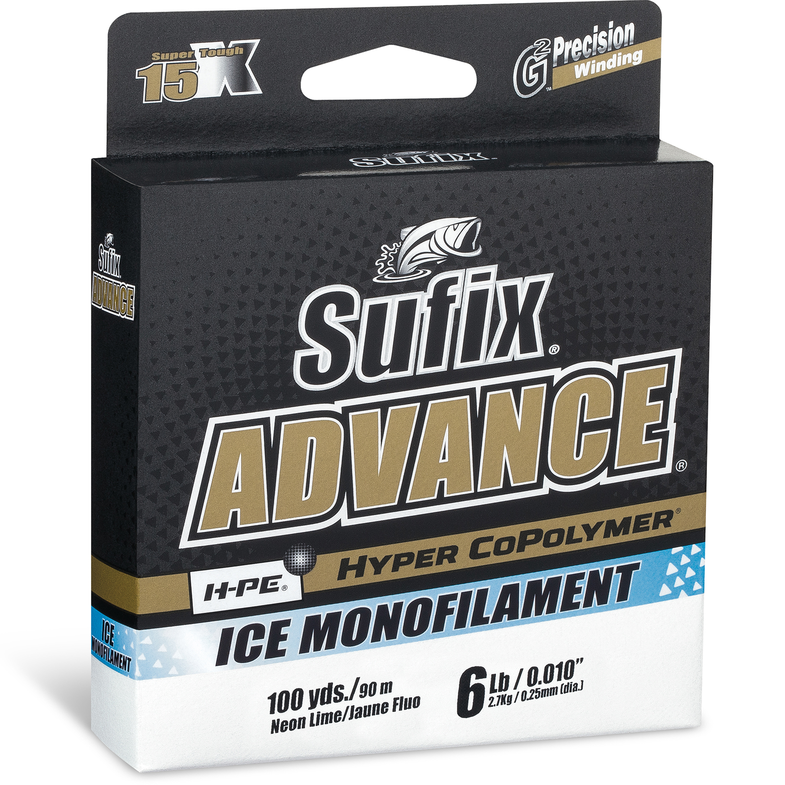 Sufix Advance Ice Monofilament 4 lb Clear