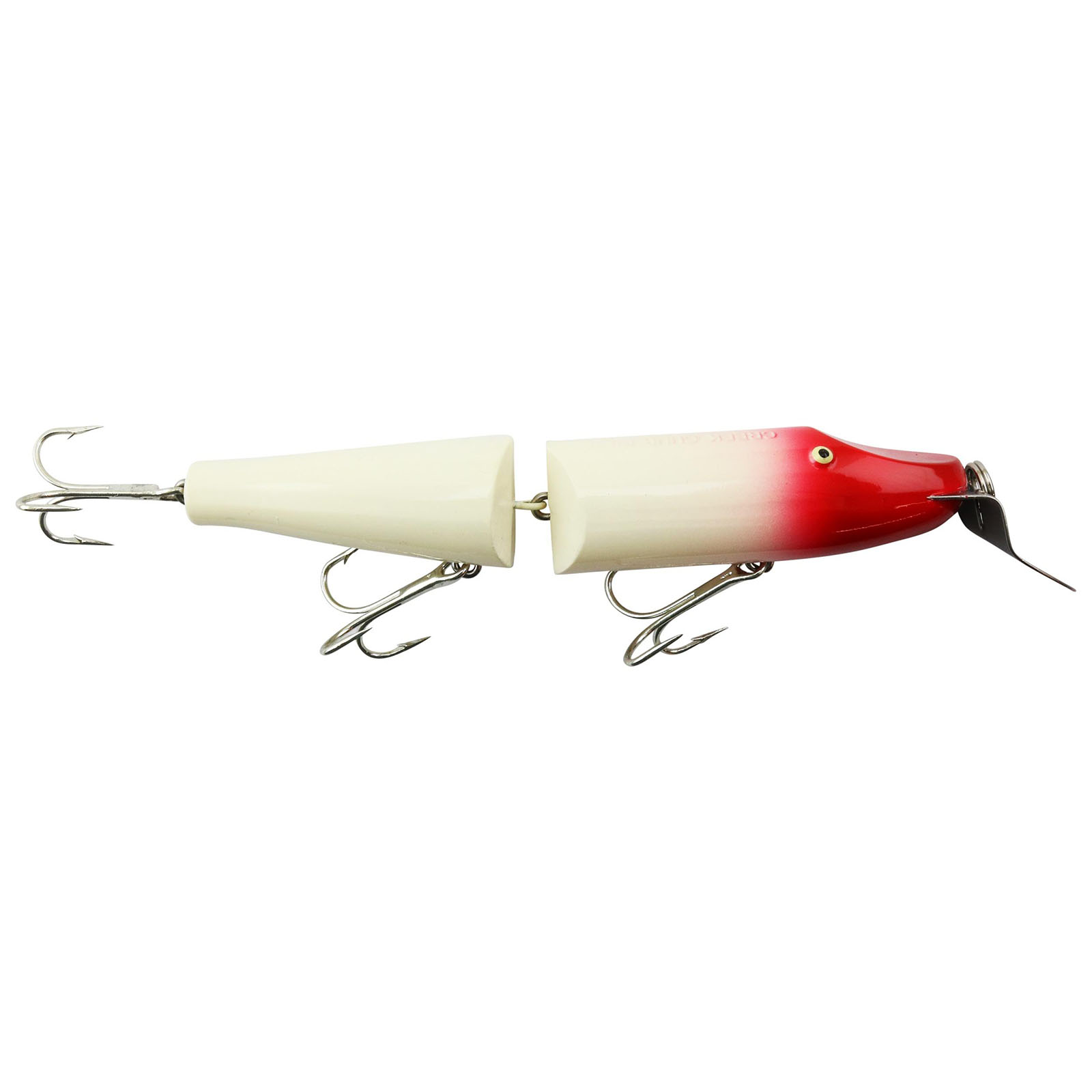 Creek Chub 9400 Jointed Spinning Pikie, Red Head and White Color 9402