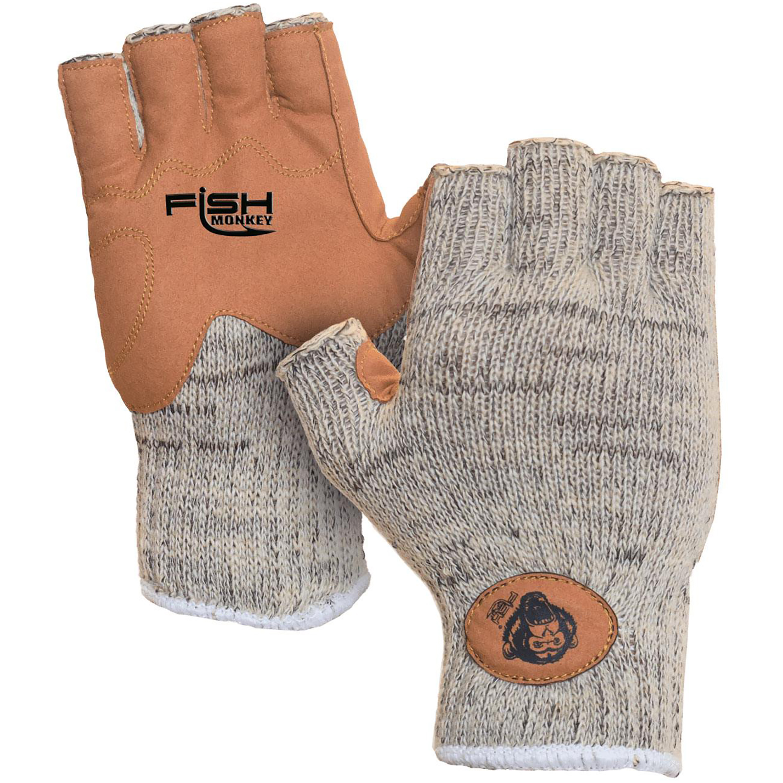 Fish Monkey Men's Wooly Wool Half-Finger Gloves