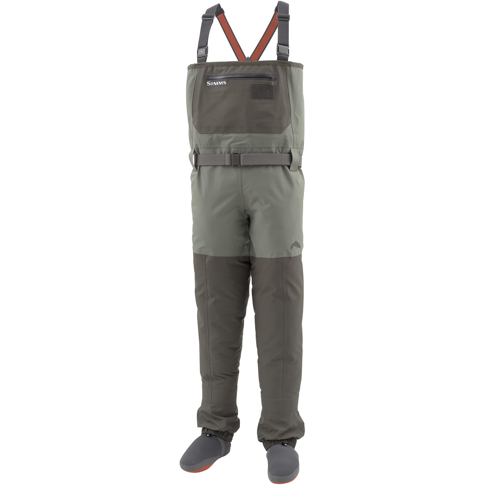 Simms Men's Freestone Stockingfoot Chest Waders Dark Gunmetal; LL(12-13)