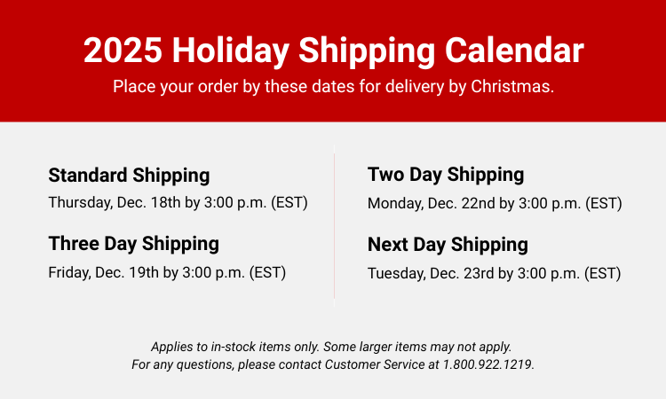 2025 Holiday Shipping Calendar 2025 Holiday Shipping Calendar
