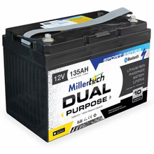 Millertech 12V 135AH Sport Series Lithium Dual Purpose Battery with Bluetooth