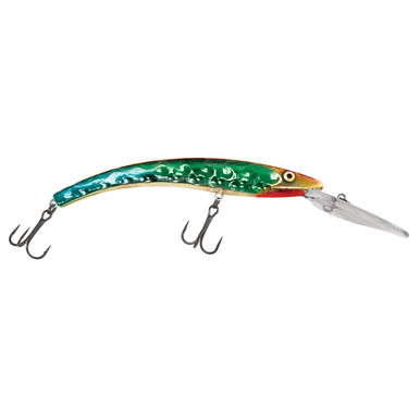 cheap sunglasses fishing lure 800 Series Reef Runner Hammered Deep Diver Toasty Chrome
