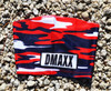 Navy Blue and Red Classic Camo Head Sleeve