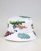 White Ball Out Bucket Hat